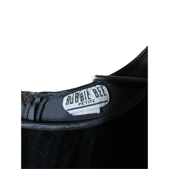 Vintage Robbie Bee 90s Black Velvet Maxi Dress Size 6‎ - Picture 4 of 6